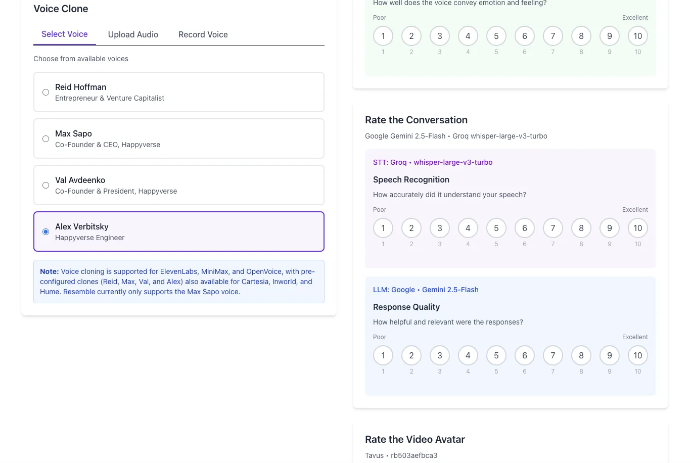 Evaluation Platform for a Conversational AI Startup - screenshot 3